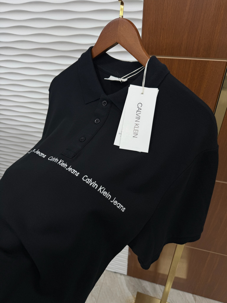 Calvin Klein Şeritli İthal Siyah Polo Yaka
