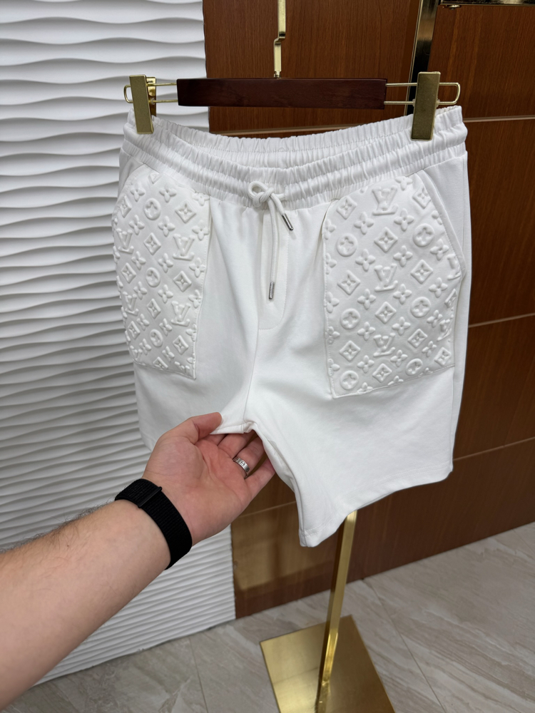 Louis Vuitton Beyaz İthal Şort Takımı