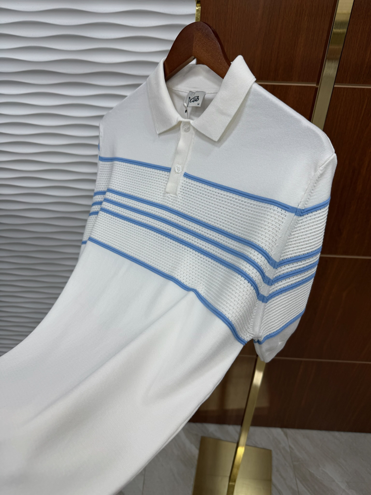 Beymen Club Mavi Çizgili Beyaz İthal Triko