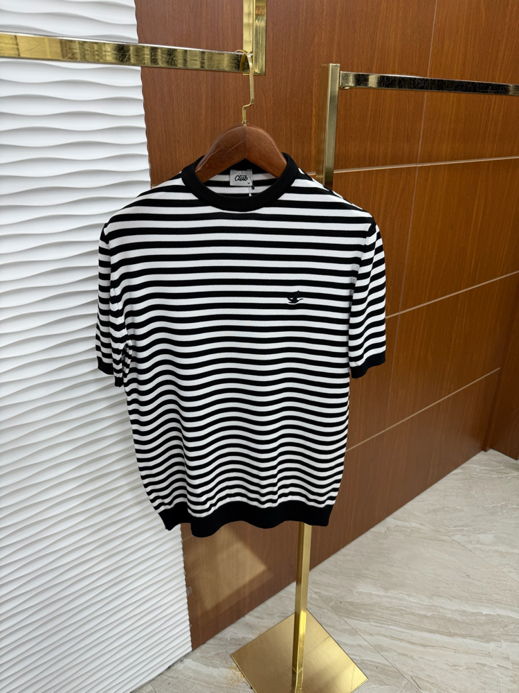 Beymen Club Çizgili Siyah Logo Tişört