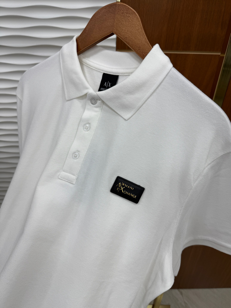 Armani Exchange Beyaz Polo Yaka