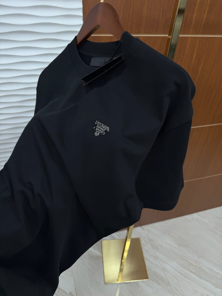 Prada Küçük Logo İthal Siyah Tişört