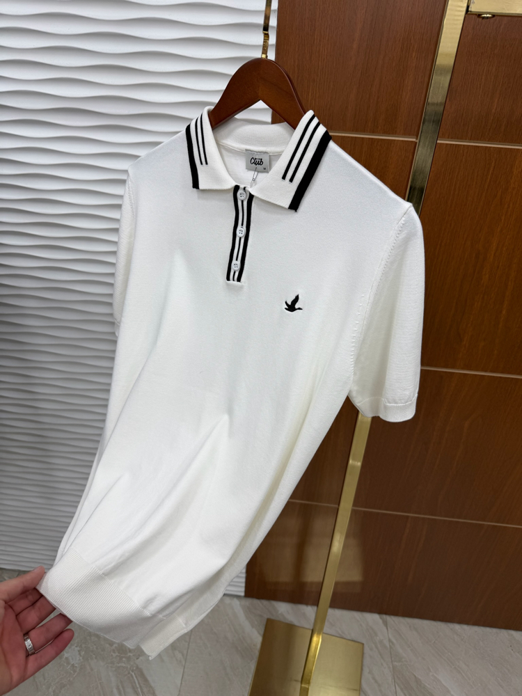 Beymen Club Yaka Çizgili Beyaz İthal Tişört