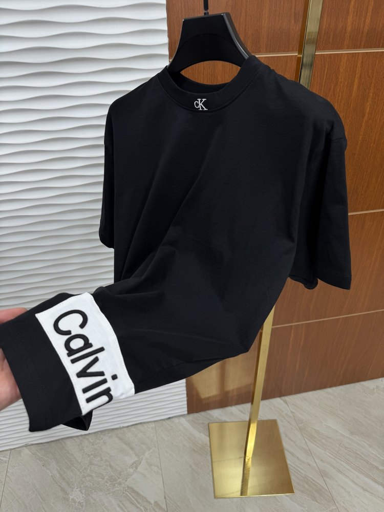 Calvin Klein Bel Baskılı Siyah İthal Tişört