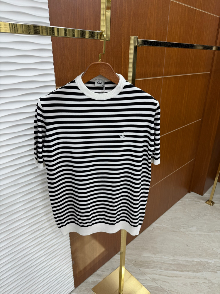 Beymen Club Çizgili Beyaz Logo Tişört