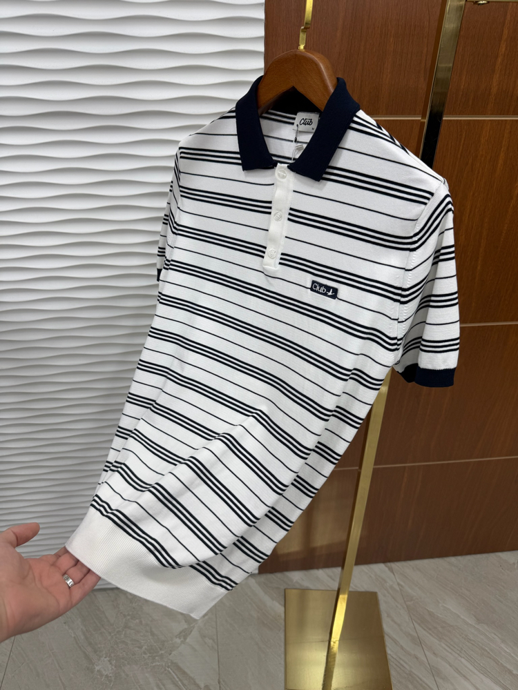 Beymen Club Çizgili Beyaz İthal Tişört