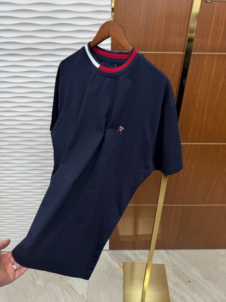 Tommy Plastik Baskı İthal Siyah Tişört