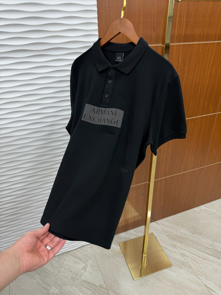 Armani Exchange Göğüs Baskılı Siyah Tişört