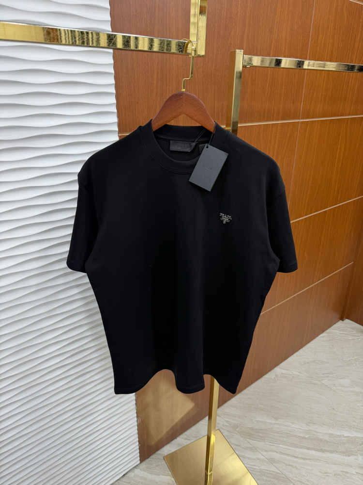 Prada Küçük Logo İthal Siyah Tişört