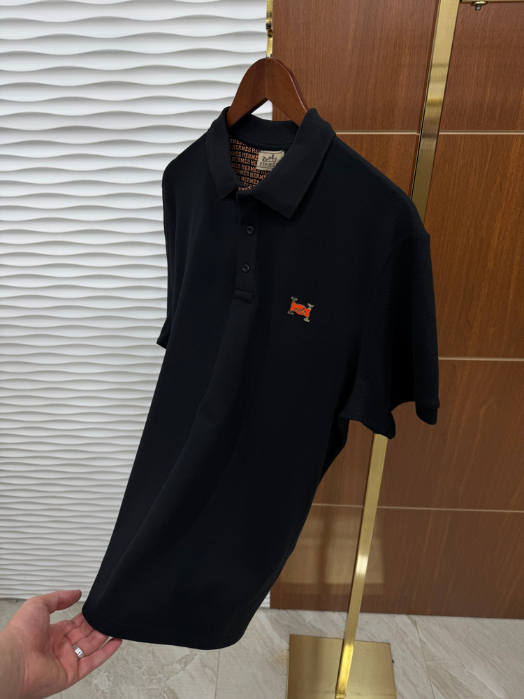 Hermes Basic Siyah Polo Yaka