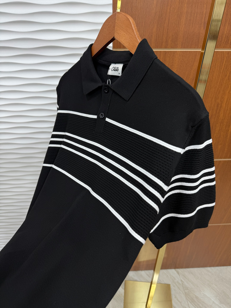 Beymen Club Çizgili İthal Siyah Triko