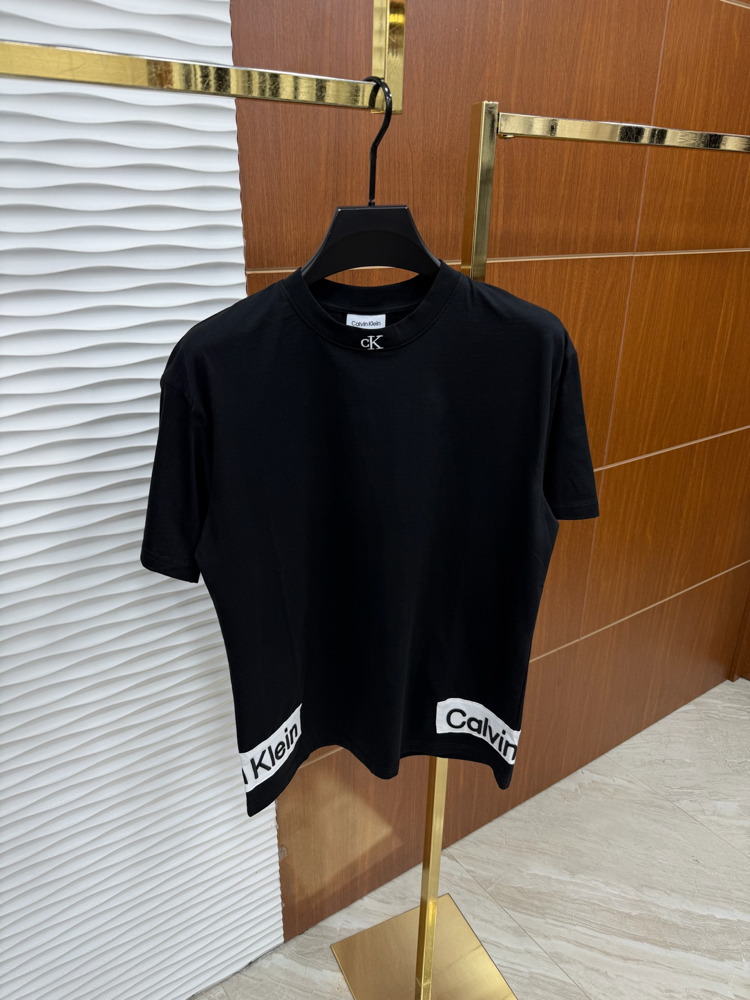 Calvin Klein Bel Baskılı Siyah İthal Tişört