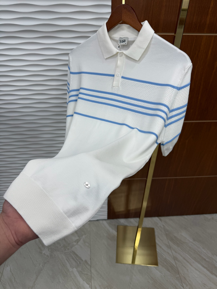Beymen Club Mavi Çizgili Beyaz İthal Triko