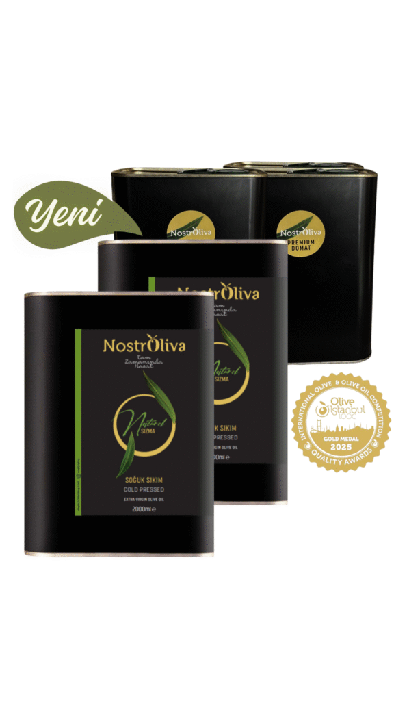 Altın Ödüllü Nostroliva Premium Domat Yeni Mahsul Zeytinyağı 2 lt. 2'li Fırsat Paketi S.K.T:11.2