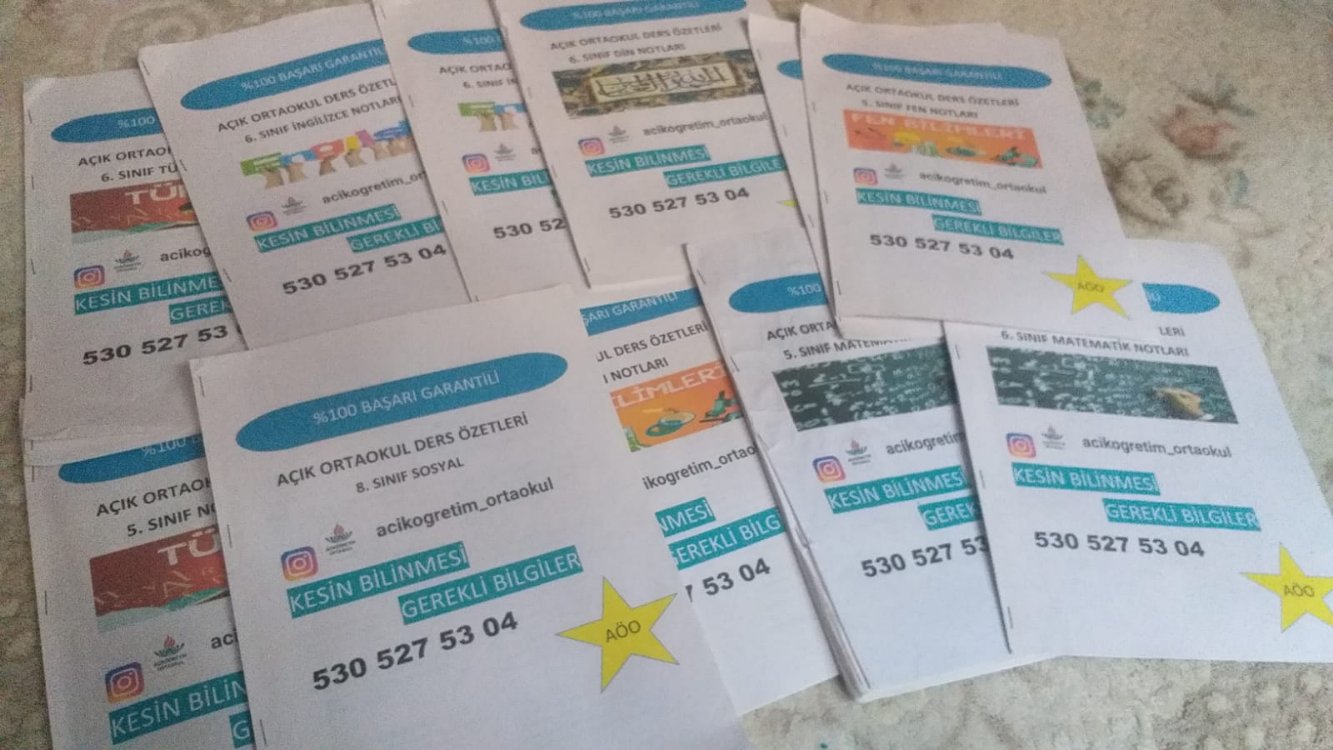 AÇIKÖĞRETİM ORTAOKUL 4 DERS