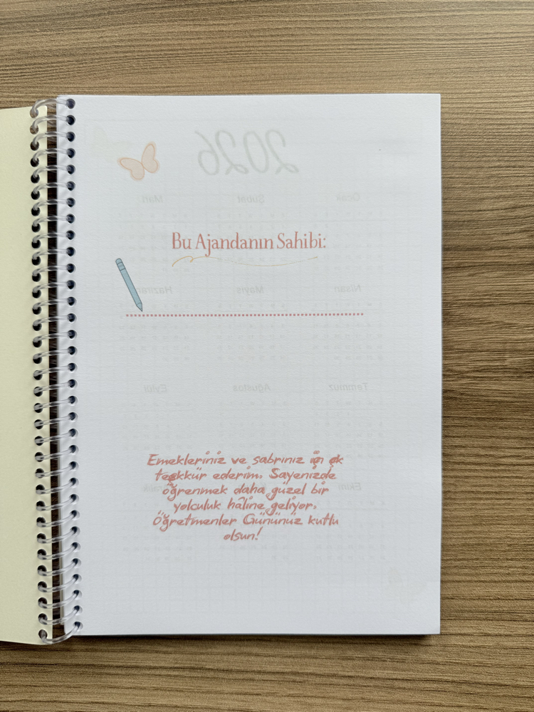 Çiçek Desenli Defter ~ Kişiye Özel