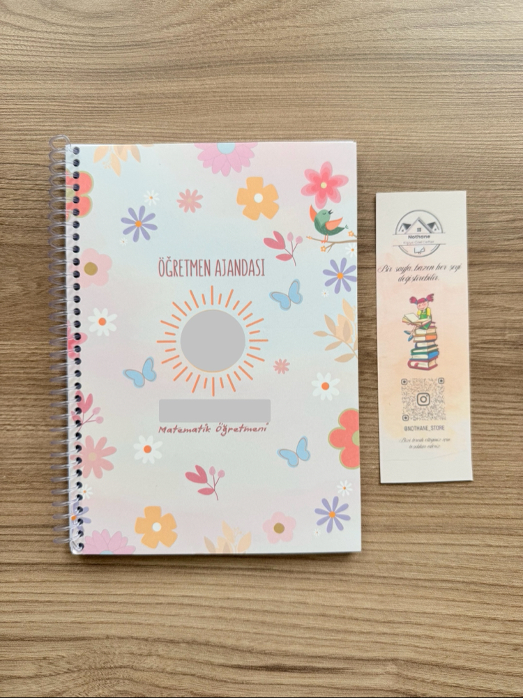 Çiçek Desenli Defter ~ Kişiye Özel