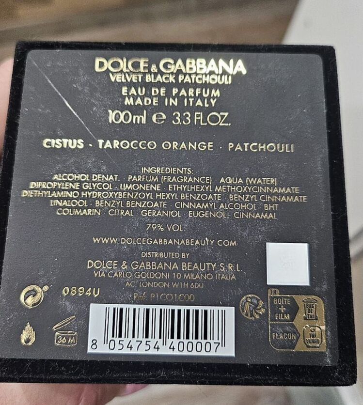 dolce gabbana velvet black patchouli edp 10 ml 