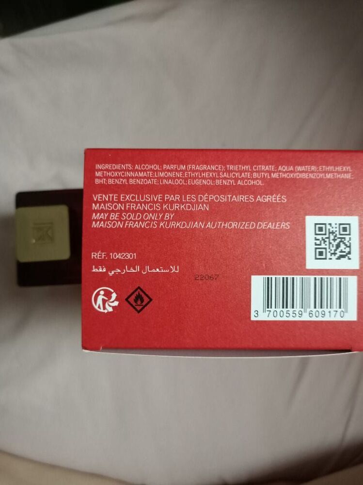 maison francis kurkdjian baccarat rouge 540 extrait 10 ml 