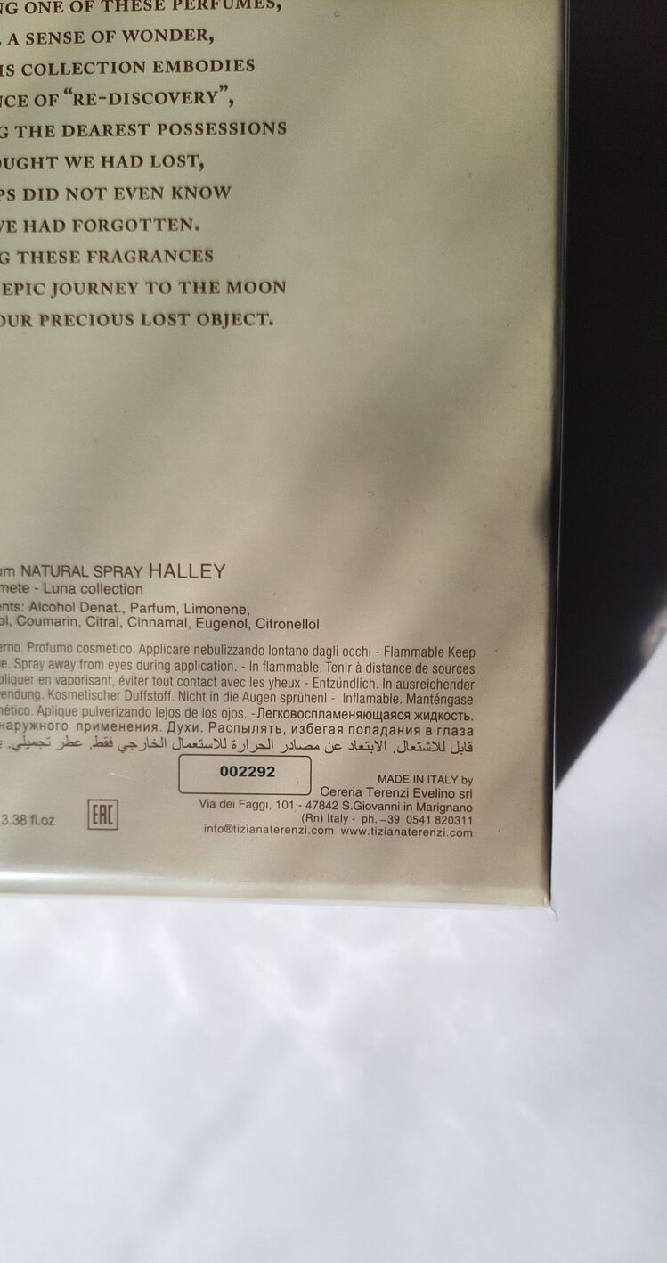 tiziana terenzi comet halley 100 ml 