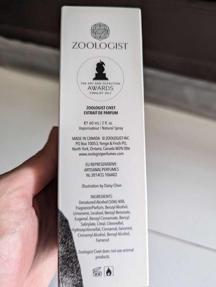 zoologist civet extrait de parfum 10 ml 