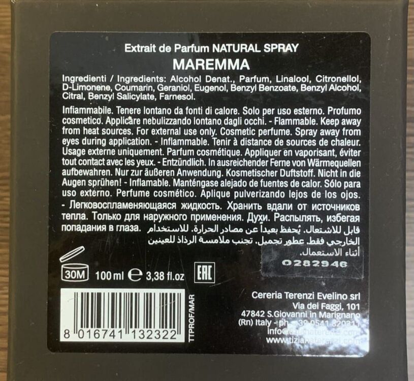 tiziana terenzi maremma 10 ml