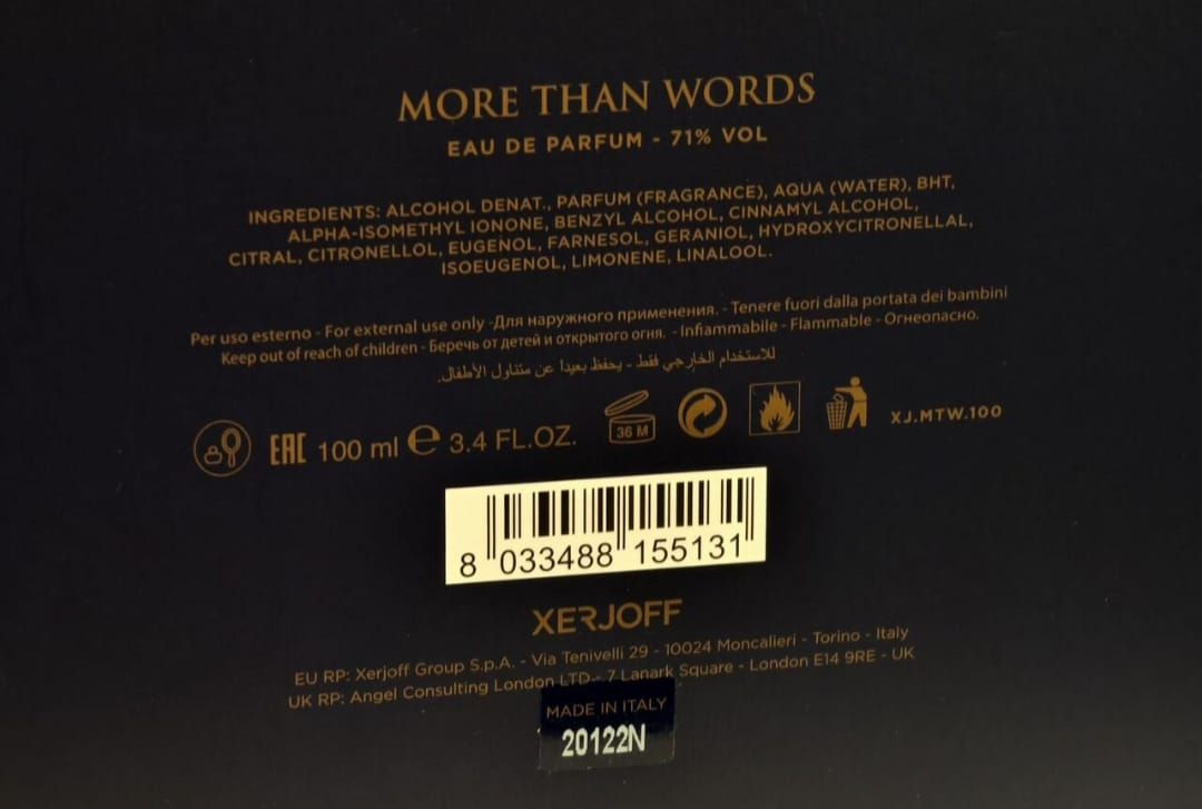 xerjoff more than words edp 10 ml 