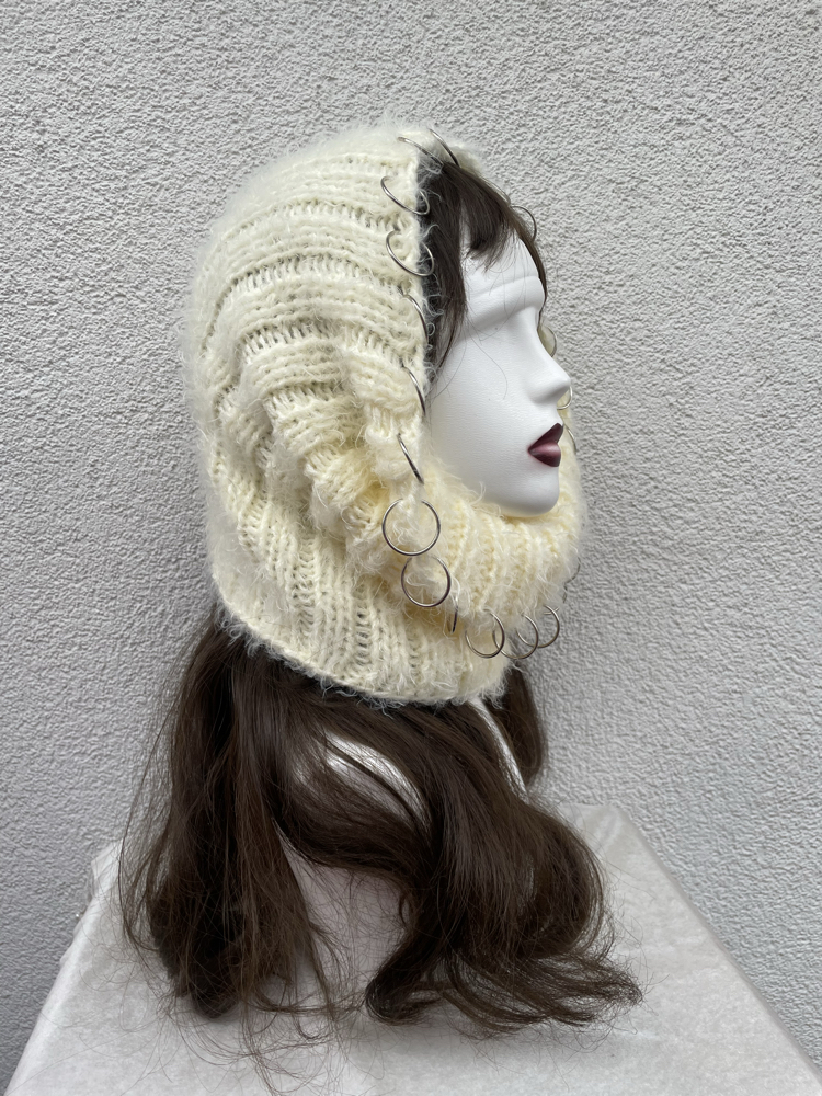 hood with silver rings