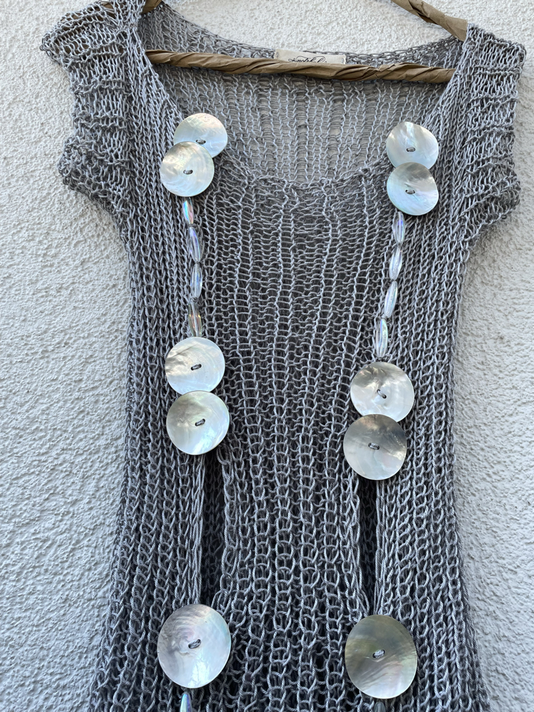 silver mist knit top (S-M)