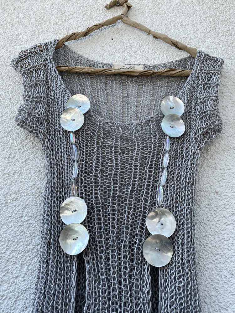 silver mist knit top (S-M)
