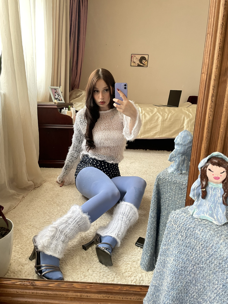 spring sweater & leg warmers set (S-M)