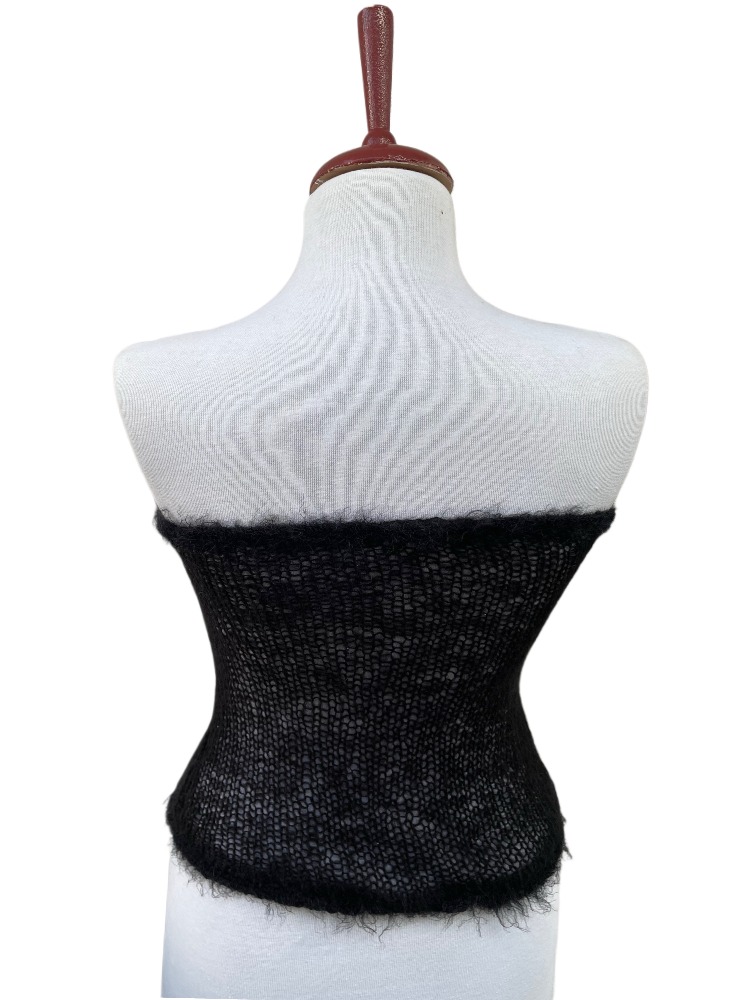 fuzz strapless top & arm warmers (S-M)