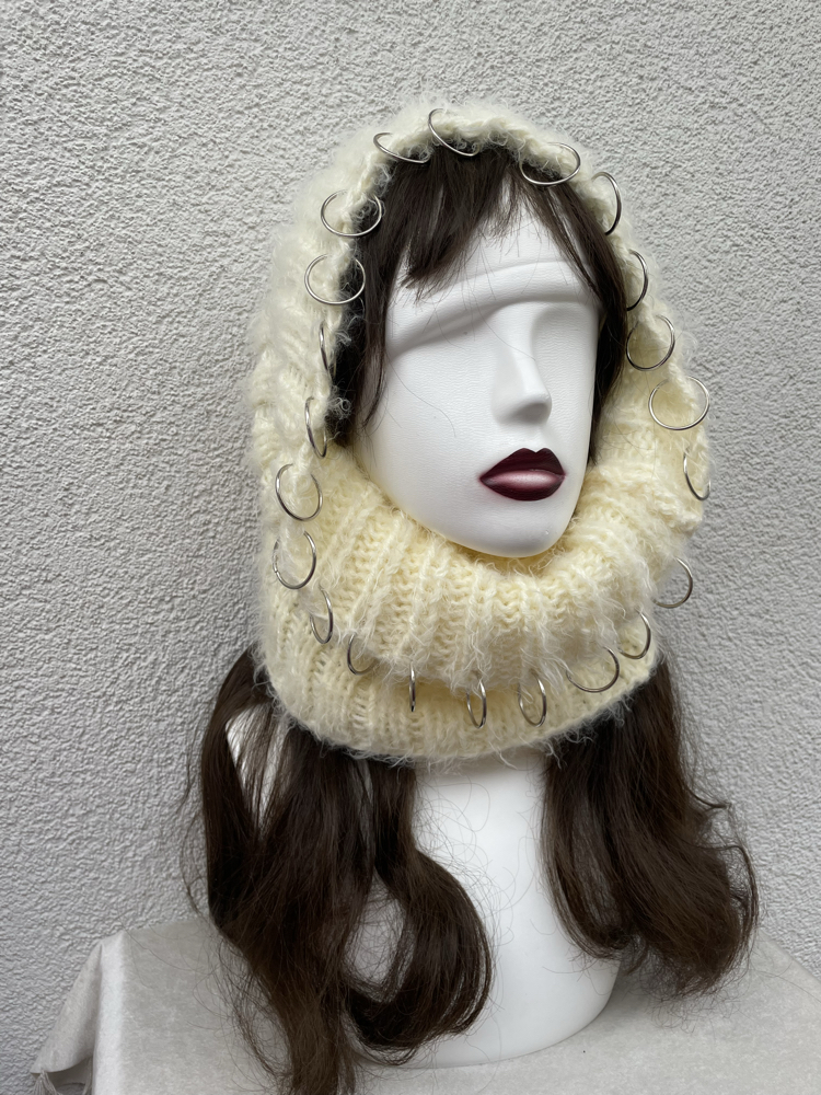 hood with silver rings