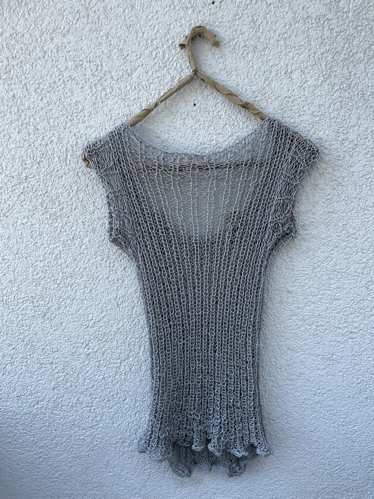 silver mist knit top (S-M)