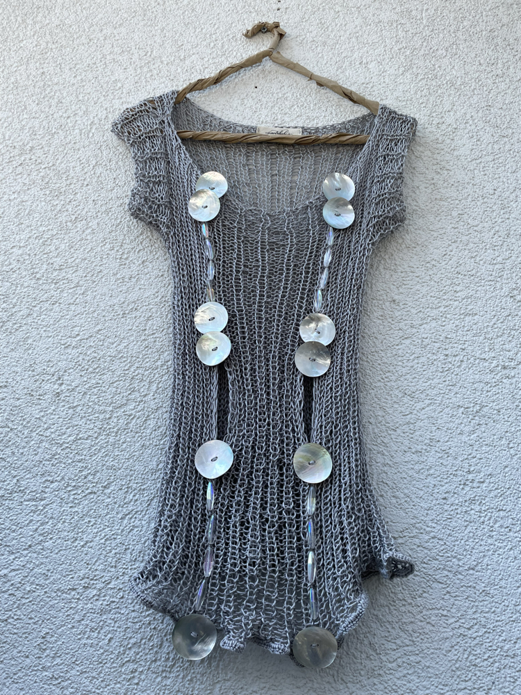 silver mist knit top (S-M)