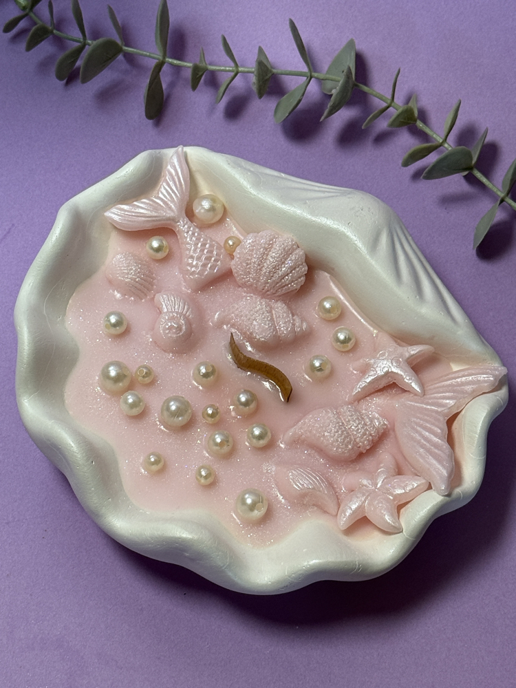 Pembe Kuvars İstiridye Mum