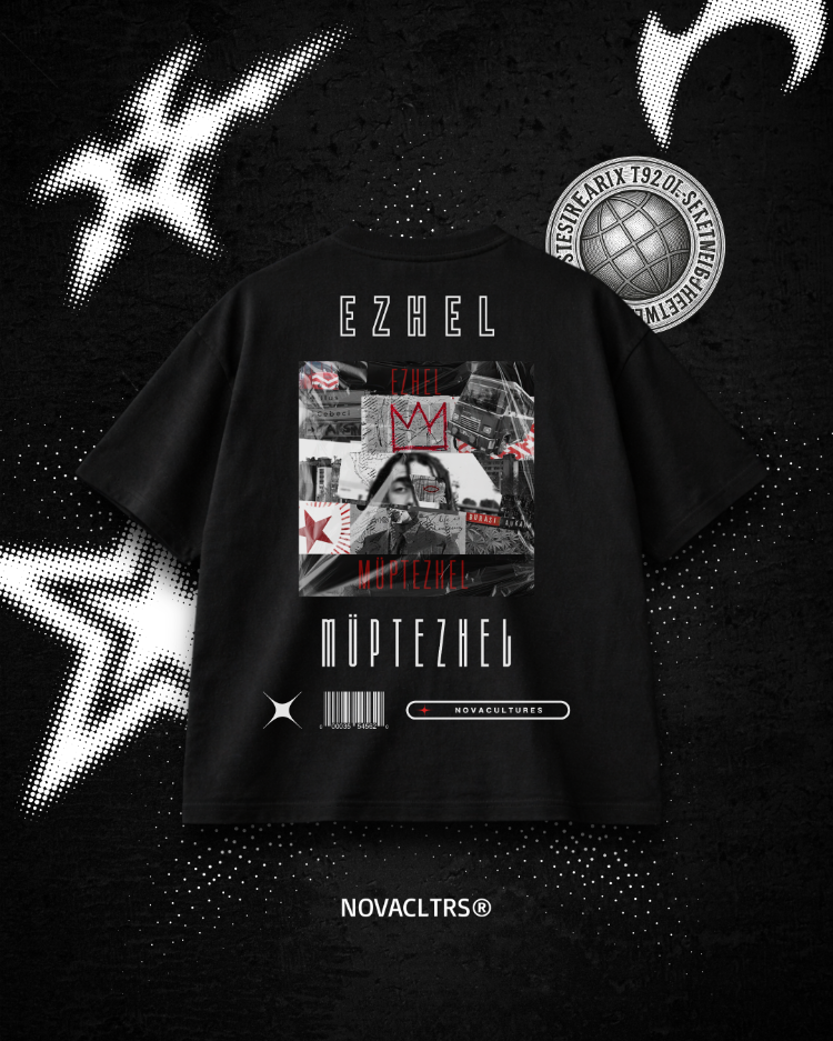 "MÜPTEZHEL" Albüm Temalı Oversize T-shirt