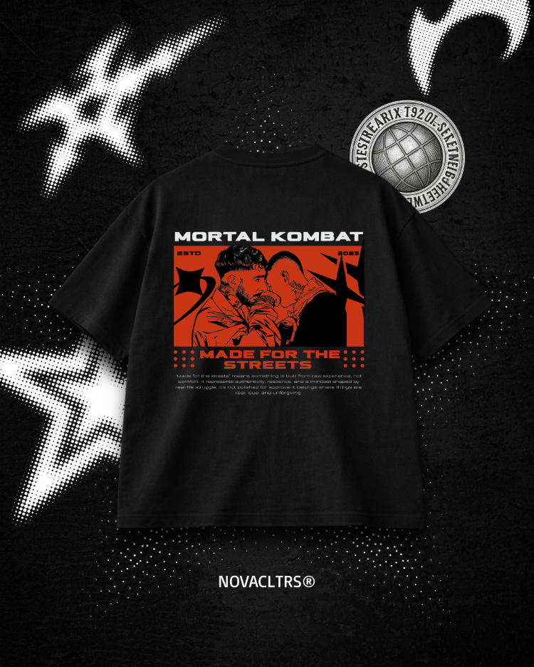 "MORTAL KOMBAT" Tasarımlı Oversize T-shirt