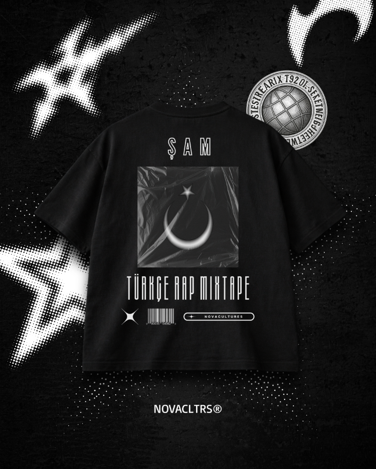 "TÜRKÇE RAP MIXTAPE" Albüm Temalı Oversize T-shirt