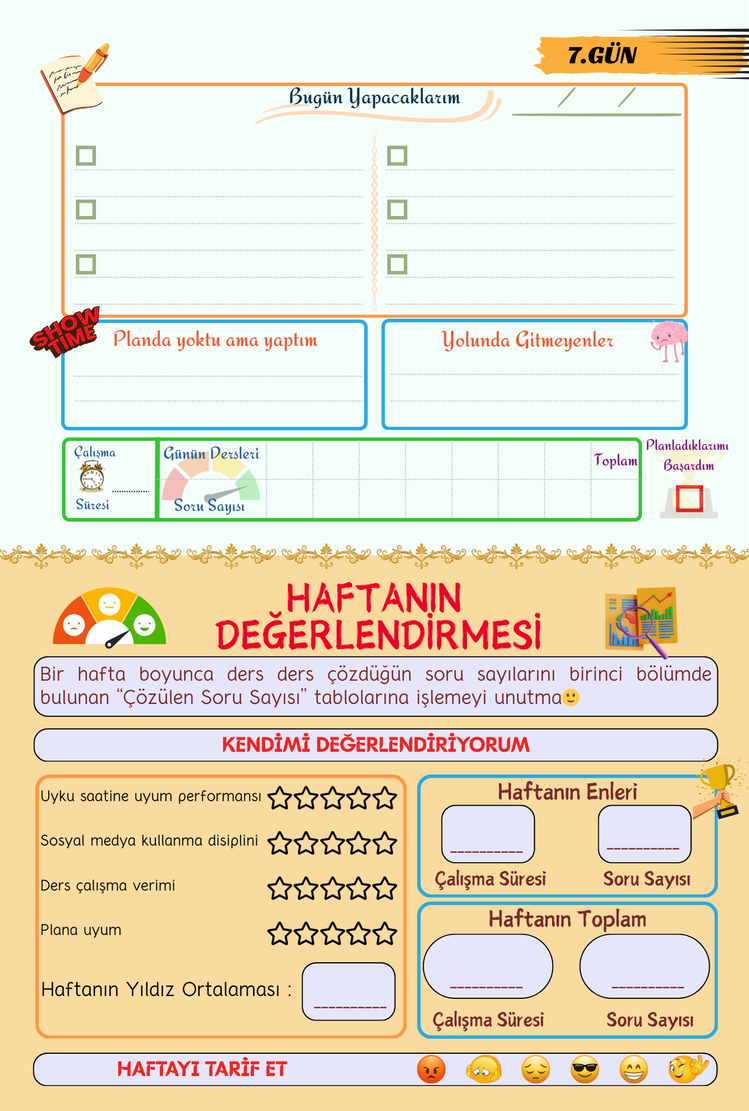 Hedef Üniversite Sayısal Öğrencileri için Planlama Defteri-Benim Hikayem