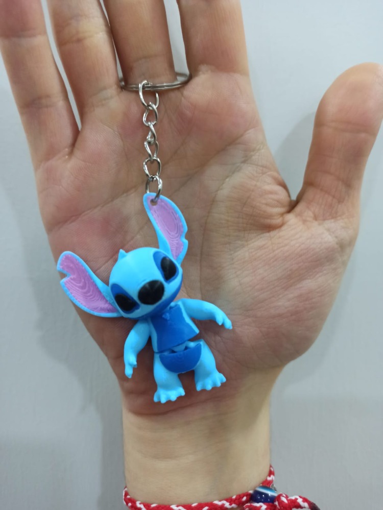 Sevimli Stitch (Eklemli) Anahtarlık