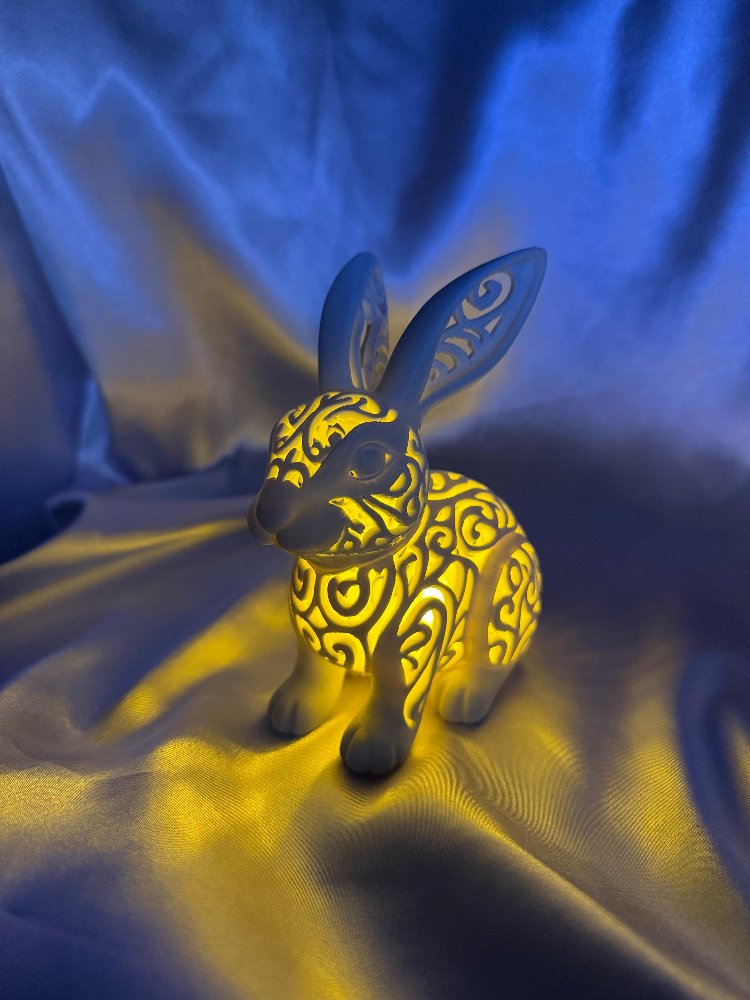 Işıklı Tavşan Biblo | Tealight LED Dekor