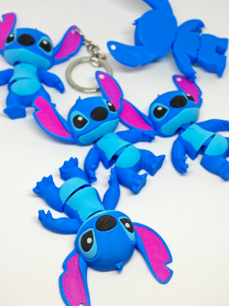 Sevimli Stitch (Eklemli) Anahtarlık