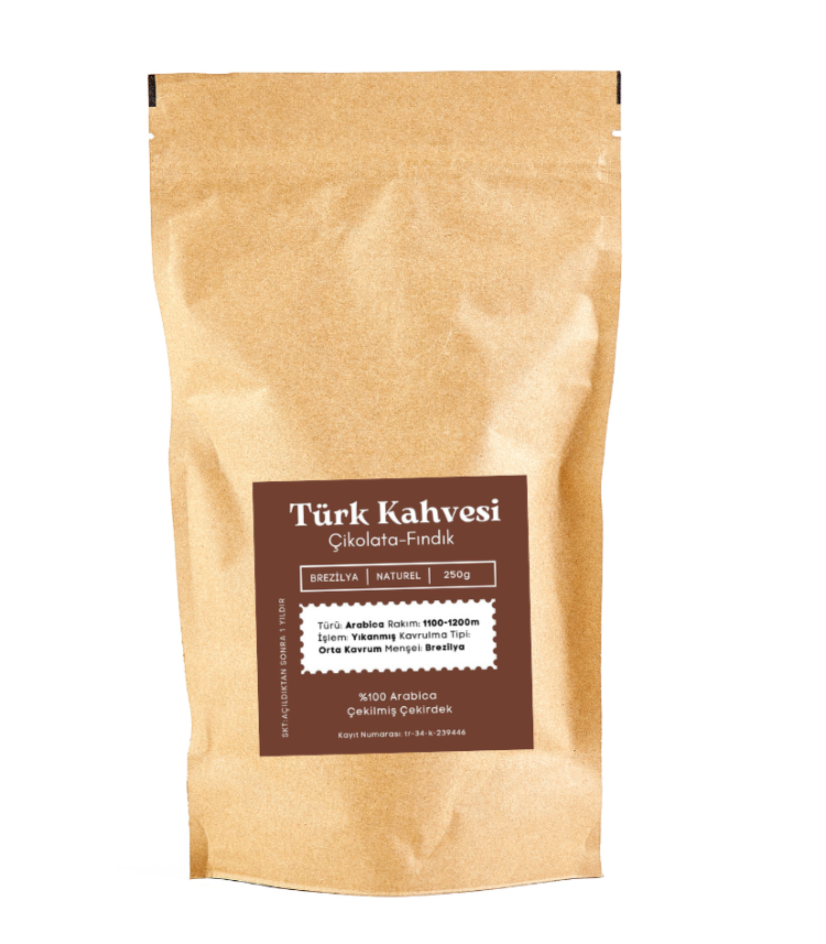 ÇİKOLATA-FINDIK TÜRK KAHVESİ - ARABICA ÇEKİRDEK 250 GR
