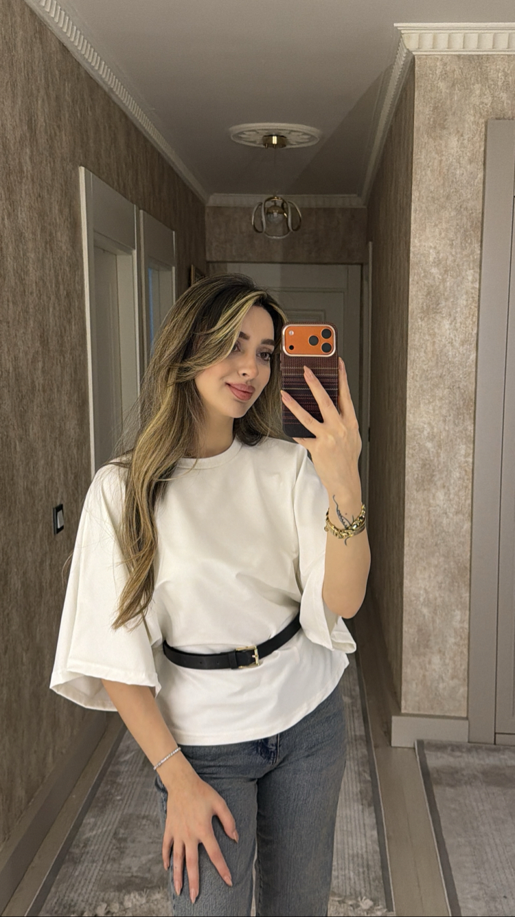 Kemer detaylı bluz