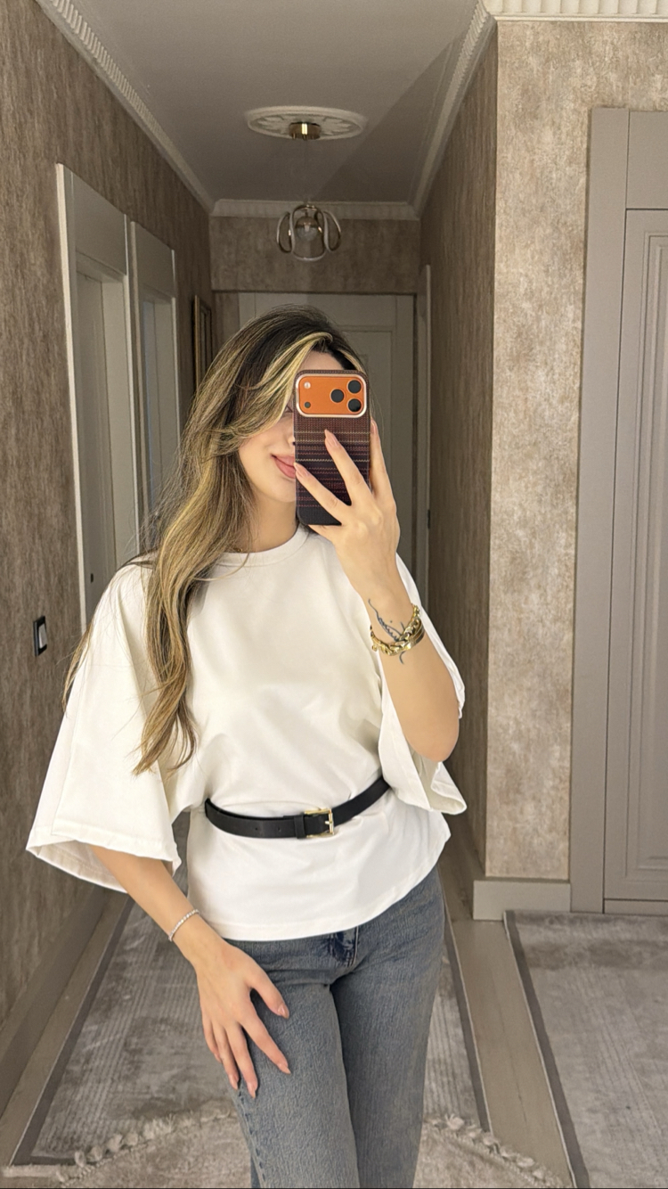 Kemer detaylı bluz