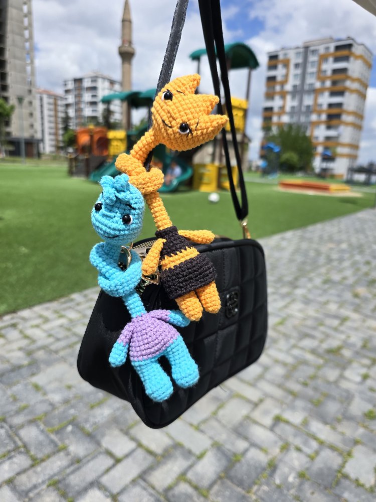 Elemental Deniz ve Alev çanta charm 