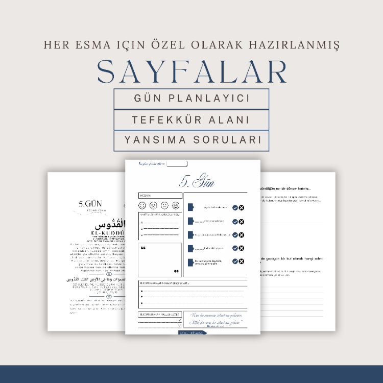 99 Esma Günlüğü – Manevi Tefekkür ve Yazma Günlüğü | İkinci Günlük