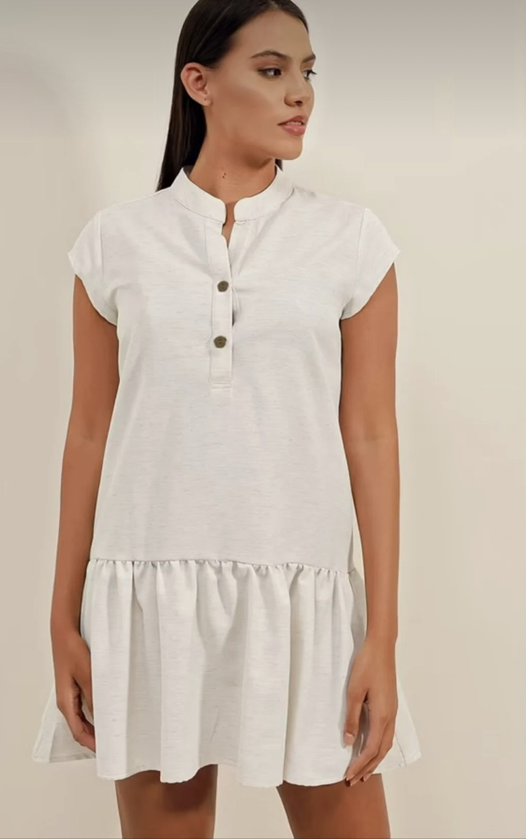 Keten Mini Elbise