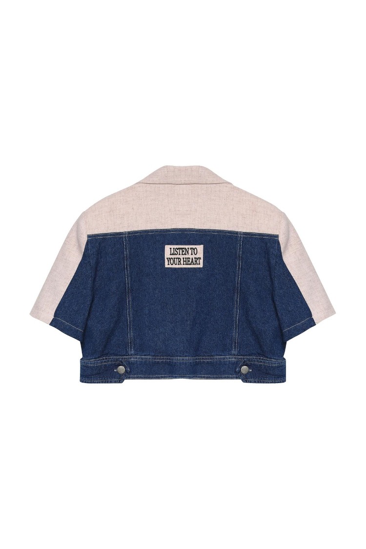 Kot Detaylı Crop Ceket